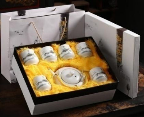 七頭亞光提梁茶具